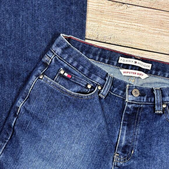 Vtg Tommy Hilfiger Hipster Boot Cut Denim Blue Jeans Women's size 4 R - Picture 3 of 13